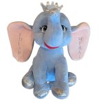 Trusou pentru botez baietel cu Elefant personalizat prin broderie, 13 piese - imagine 4