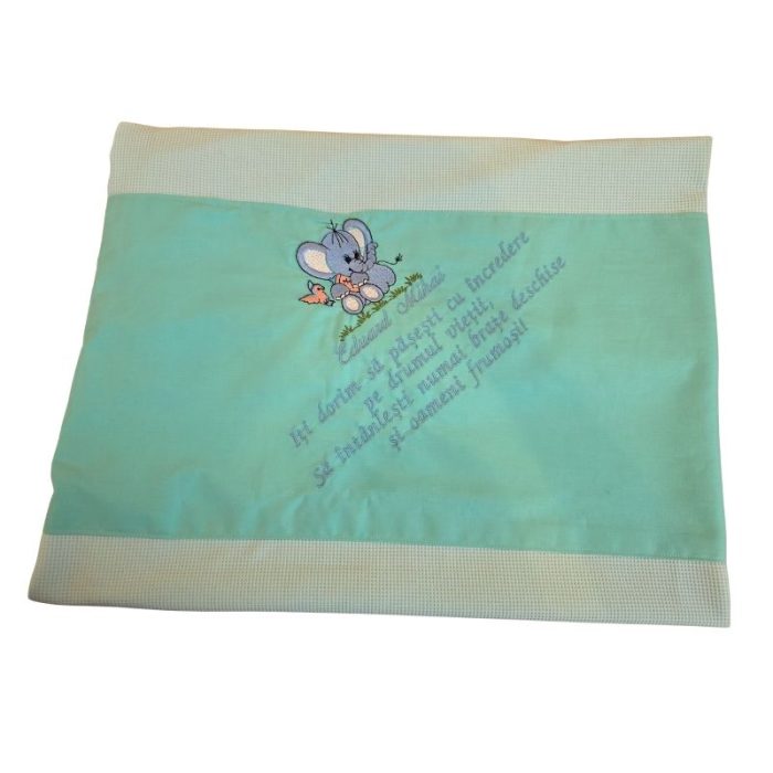 Trusou pentru botez baietel cu Elefant personalizat prin broderie, 13 piese - imagine 17