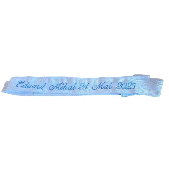 Trusou pentru botez baietel cu Elefant personalizat prin broderie, 13 piese - imagine 9