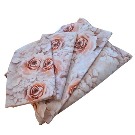 Lenjerie de Pat Grădina Trandafirilor de Iarnă 5D Ariale– Bumbac 100%, Imprimare Digitală, 4 Piese