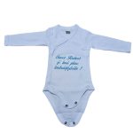 Body personalizat cu mesaj brodat "Imi plac imbratisarile!" 100% bumbac