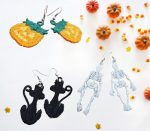 Cercei brodați – accesorii unicat pentru Halloween, creați în atelierul Ariale