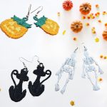Cercei brodați – accesorii unicat pentru Halloween, creați în atelierul Ariale
