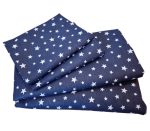 Lenjerie de pat pentru 2 persoane, pat matrimonial, 4 piese, Stelute Albe by ARIALE, bumbac ranforce, Multicolor - imagine 2