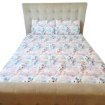 Lenjerie completă Ariale „Pisicuțe” – bumbac ranforce imprimat digital 5D, 4 piese, pat dublu - imagine 17