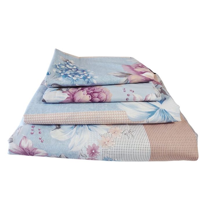 Lenjerie de pat Ariale „Floral Elegance” din bumbac ranforce – 4 piese (220x240 cm) - imagine 6