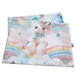 Lenjerie completă Ariale „Pisicuțe” – bumbac ranforce imprimat digital 5D, 4 piese, pat dublu - imagine 3