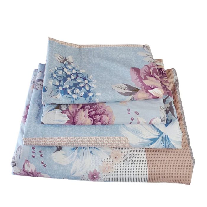 Lenjerie de pat Ariale „Floral Elegance” din bumbac ranforce – 4 piese (220x240 cm) - imagine 2