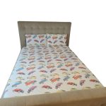 Lenjerie de pat Retro Cars Ariale, pentru 2 persoane, 4 piese, bumbac imprimat digital - imagine 6