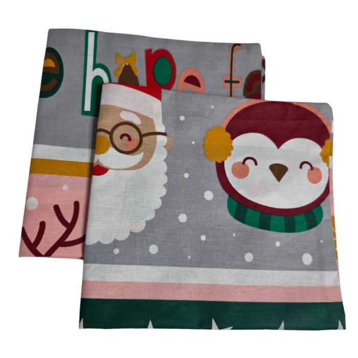 Set 2 fete de perna Stelute Gri Ariale, bumbac, 40x40cm - imagine 2