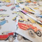 Lenjerie de pat Retro Cars Ariale, pentru 1 persoana, 3 piese, bumbac imprimat digital - imagine 4