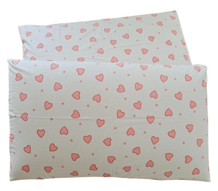 Set de Pat din Bumbac Ranforce – Inimi Roz, Ediție Specială Ziua Iubirii, pentru 2 persoane, 3 piese - imagine 5