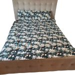 Lenjerie de Pat din Bumbac Ranforce 5D – Flori de Magnolie, Imprimare Digitală Premium, 2 persoane , 4 piese - imagine 5