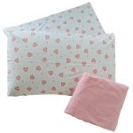 Set de Pat din Bumbac Ranforce – Inimi Roz, Ediție Specială Ziua Iubirii, pentru 2 persoane, 3 piese