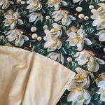 Lenjerie de Pat din Bumbac Ranforce 5D – Flori de Magnolie, Imprimare Digitală Premium, 2 persoane , 4 piese - imagine 10