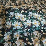 Lenjerie de Pat din Bumbac Ranforce 5D – Flori de Magnolie, Imprimare Digitală Premium, 2 persoane , 4 piese - imagine 3