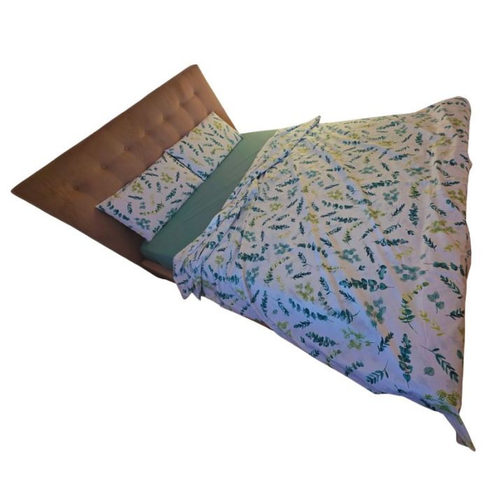 Lenjerie de Pat din Bumbac Ranforce – Eucalyptus Ariale, 4 piese, 2 persoane - imagine 14