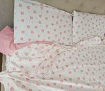 Lenjerie de Pat din Bumbac Ranforce – Inimi Roz, Ediție Specială Ziua Iubirii, pentru 2 persoane, 4 piese - imagine 4