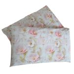 Set de 2 fete de perna "Flori pudrate"” – bumbac ranforce imprimat digital 5D, 50x70 cm