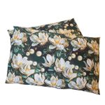 Lenjerie de Pat din Bumbac Ranforce 5D – Flori de Magnolie, Imprimare Digitală Premium, 2 persoane , 4 piese - imagine 15