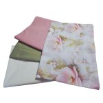 Set de 2 fete de perna "Flori pudrate"” – bumbac ranforce imprimat digital 5D, 50x70 cm - imagine 6