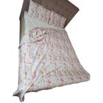 Lenjerie de Pat „Flori pudrate” – Bumbac 100%, Imprimare Digitală, 4 Piese - imagine 11