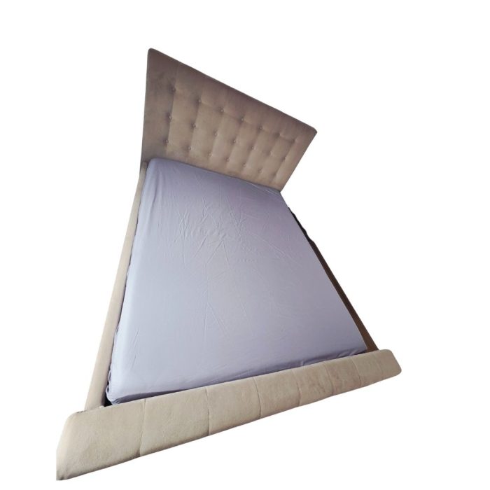 Cearceaf de pat cu elastic Gri Mediu Ariale, Bumbac - imagine 4