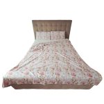 Lenjerie de Pat „Flori pudrate” – Bumbac 100%, Imprimare Digitală, 4 Piese - imagine 17