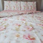 Lenjerie de Pat „Flori pudrate” – Bumbac 100%, Imprimare Digitală, 4 Piese - imagine 33