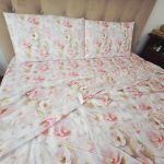 Lenjerie de Pat „Flori pudrate” – Bumbac 100%, Imprimare Digitală, 4 Piese - imagine 36