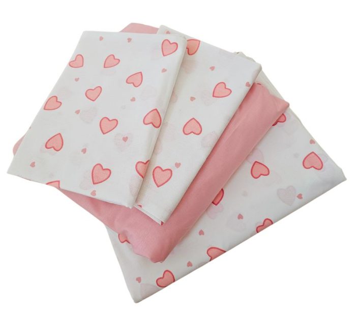 Lenjerie de Pat din Bumbac Ranforce – Inimi Roz, Ediție Specială Ziua Iubirii, pentru 2 persoane, 4 piese - imagine 12