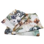 Lenjerie de Pat Catelusi 5D Ariale– Bumbac 100%, Imprimare Digitală, 4 Piese - imagine 2