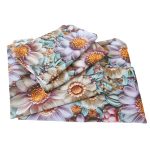 Lenjerie de Pat Margarete Pastelate 5D Ariale– Bumbac, Imprimare Digitală, 4 Piese - imagine 3