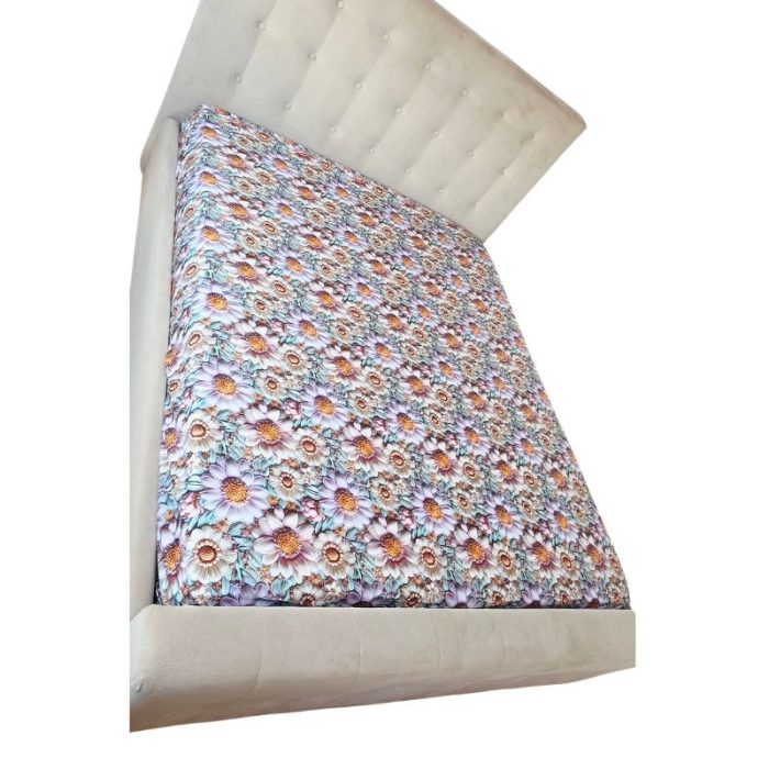 Lenjerie de Pat Margarete Pastelate 5D Ariale– Bumbac, Imprimare Digitală, 4 Piese - imagine 13