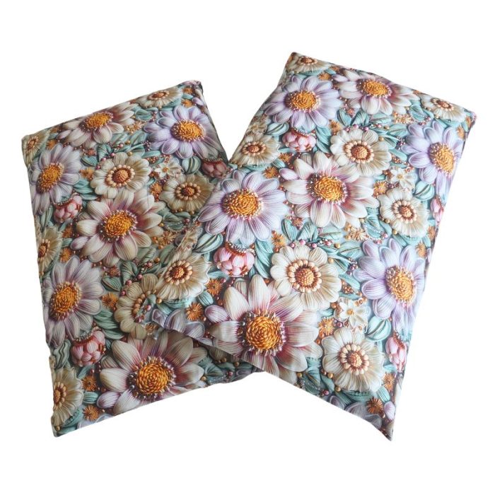 Lenjerie de Pat Margarete Pastelate 5D Ariale– Bumbac, Imprimare Digitală, 4 Piese - imagine 14