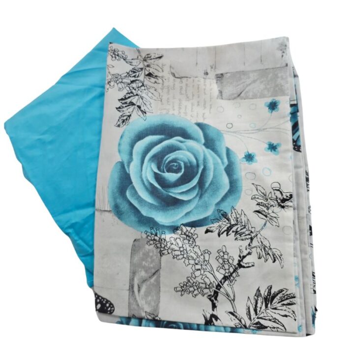 Set Lenjerie- cearceaf cu elastic 90*190*25,  o persoana, Ariale, 2 piese, bumbac ranforce, Multicolor - imagine 2