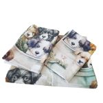 Lenjerie de Pat Catelusi 5D Ariale– Bumbac 100%, Imprimare Digitală, 4 Piese - imagine 4