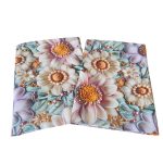 Lenjerie de Pat Margarete Pastelate 5D Ariale– Bumbac, Imprimare Digitală, 4 Piese - imagine 6