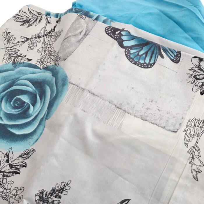 Set Lenjerie- cearceaf cu elastic 90*190*25,  o persoana, Ariale, 2 piese, bumbac ranforce, Multicolor - imagine 3