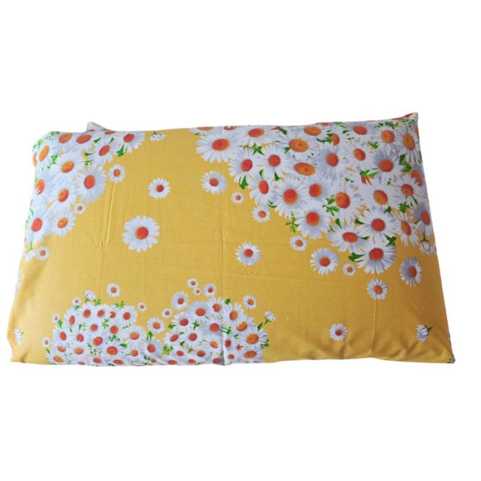 Fata de perna 50x70cm, Margarete pe fond Galben, Ariale, Bumbac - imagine 4