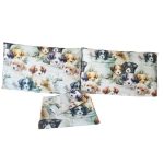 Lenjerie de Pat Catelusi 5D Ariale– Bumbac 100%, Imprimare Digitală, 4 Piese - imagine 7