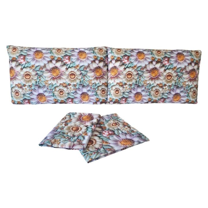 Lenjerie de Pat Margarete Pastelate 5D Ariale– Bumbac, Imprimare Digitală, 4 Piese - imagine 11