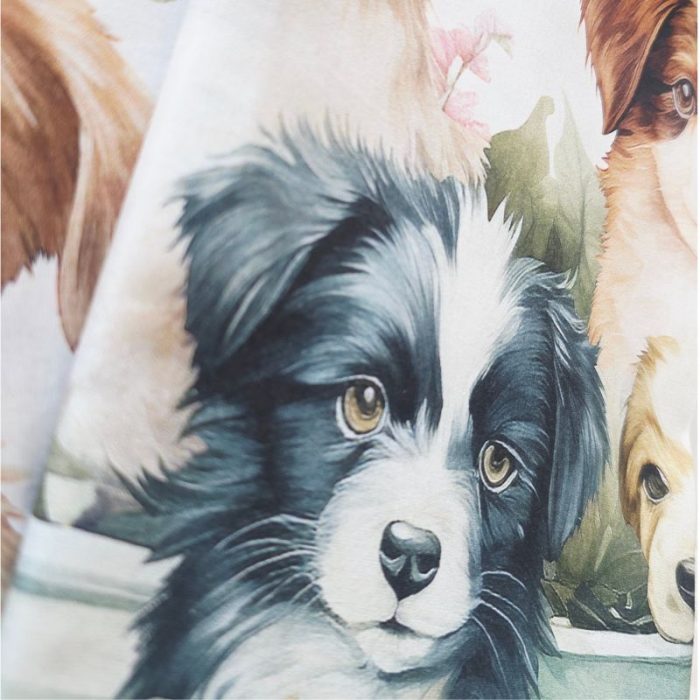 Lenjerie de Pat Catelusi 5D Ariale– Bumbac 100%, Imprimare Digitală, 4 Piese - imagine 10