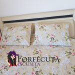 Fata de perna 50x70cm, Trandafiri Albi, Ariale, Bumbac